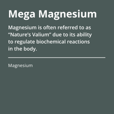 Magnesium is often referred to as “Nature’s Valium” due to its ability to regulate biochemical reactions in the body.